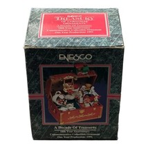 Enesco Ornament 10th Year Anniversary 1991 A Decade Of Treasures Chest - $58.64
