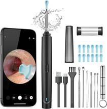 Ear Wax Removal, Ear Wax Removal Tool with 1296P HD Camera &amp; 6 LED Light (Black) - £15.21 GBP