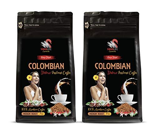100% pure colombian - FREEZE DRIED COLOMBIAN DELUXE INSTANT COFFEE - rich and fl - $19.55