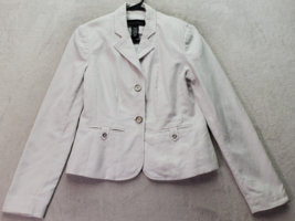 Apostrophe Blazer Jacket Women&#39;s Size 4 White Cotton Single Breasted Two... - $18.46