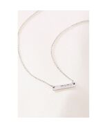 Tiny Tags Silver Plated Mama Bar Chain Necklace Silver Pendant - $21.34 CAD