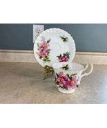 Royal Albert Prairie Rose Bone China England Pink Flowers Tea Cup And Sa... - £13.92 GBP