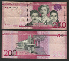 Dominican Republic 2014 Fine 200 Pesos Modified Banknote Paper Money Bill P-191a - £6.07 GBP
