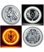 7&quot; Crystal Switchback White LED Halo Angel Eye Amber Turn Signal Headlig... - $306.33 CAD