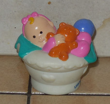 Fisher Price Current Little People Baby In Basket Figure #2 - $9.65