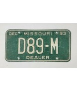 1993 Missouri Dealer License Plate D89-M - $26.73