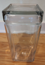 Anchor Hocking Glass Square Apothecary Jar w/sealed lid - £10.33 GBP