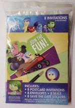 Disney Pixar Inside Out Birthday Party 8ct Invitations Seals Save The Date - £6.23 GBP