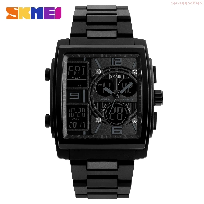     Man  Stainless Steel Casual Digital  Square  Electronic  Masculino - £50.12 GBP