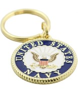 US Navy Crest Keychain Patriotic Key Rings Military Gifts 1 1/2&quot; - $9.99