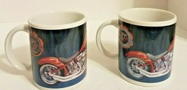 2 Orange County Choppers Motorcycle 2004 Collectible Coffee Mugs Cups Ceramic  - £15.60 GBP