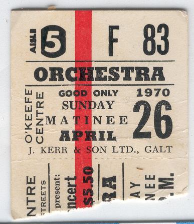CHICAGO Transit Authority 1970 Ticket Stub Vintage O&#39;KEEFE CENTRE TORONT... - $12.00