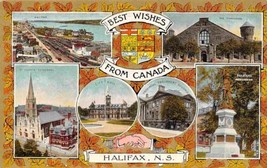 Halifax Nova Scotia Multi View Best Wishes From Canada 1910c postcard - £4.83 GBP