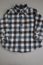 GYMBOREE Boy's Long Sleeve Brushed Cotton Button Front Shirt size 18-24M - $12.86