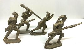 Vintage Unknown Lead Flat Soldiers, Miscellaneous Figures with Rifles (S... - $6.64