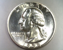 1958-D Washington Quarter Choice Uncirculated / Gem+ Ch. Unc. / Gem+ Original - £20.44 GBP