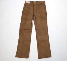 NOS Vtg 70s Streetwear Mens 30x30 Corduroy Wide Leg Bell Bottoms Pants Brown USA - £92.84 GBP