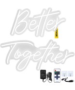 VEVOR Better Together Neon Sign, 24&quot; x 10&quot; + 17&quot; x 9&quot; Warm White LED lig... - £79.14 GBP