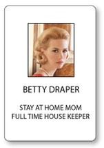 Betty Draper MAD MEN Magent Fastener Name Badge Halloween Costume Prop - £12.47 GBP