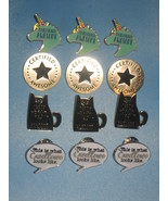 12 "AWESOME", ETC. PINS - 4 different types, three of each pin. Fun gifts!