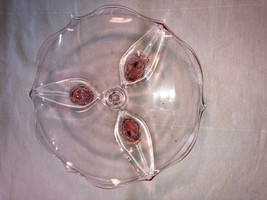 Vintage Pink 3 Footed 8 Inch Plate Lancaster Depression Glass Mint - £15.70 GBP