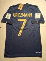 Antoine Griezmann France 2022 World Cup Qatar Match Slim Blue Home Soccer Jersey - £94.04 GBP