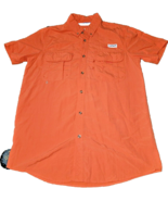 Magellan Outdoors Fishing Shirt Orange Mens Vented Medium Loose Fit Mag ... - $10.69