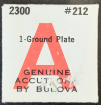 Genuine Original Bulova Accutron Cal. 2300 Part #212 Ground Plate - €7,64 EUR