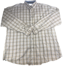 Twentyx Wrangler Men&#39;s Shirt 20X Long Sleeve Button Up 2XL Plaid Beige MJ2333M - £18.98 GBP