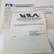 NRA Gun Collectors Insurance Forms 1988 Sales Letter Policy Kirke-Van Or... - $15.15