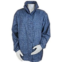 Forresters Drytech Rain Jacket Womens M Gore-Tex Blue Print Full Zip - £23.45 GBP
