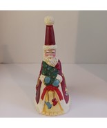 Father Christmas Old World Ceramic Santa Bell 8&quot; Tall - $14.99