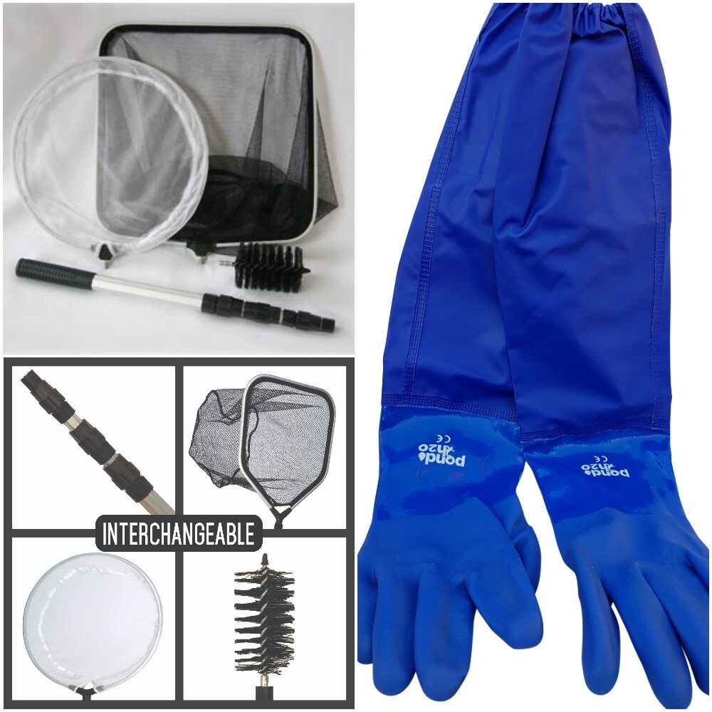 Pond Cleaning Care Kit, 4-in-1 Net Set with Telescopic Pole and Full Arm... - $69.25