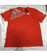 Addidas Men  Red T-Shirt Short Sleeve Size XXL. 100% Polyester - $12.99