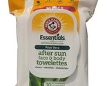 Arm &amp; Hammer Essentials Aloe Vera After Sun Face &amp; Body Towelettes 30 Count - £5.46 GBP