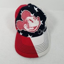 Mickey Mouse Original Disney Parks Hat Adjustable Hook And Loop Red Whit... - $22.76