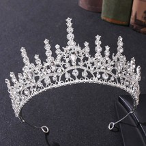 Baroque Royal Green Crystal Bridal Tiaras Crown Rhinestone Pageant Queen Diadem  - £20.54 GBP