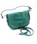 Jen &amp; Co Jess Vegan Stitched Shoulder Bag Faux Suede Faun Blue 15x11x3.5... - $48.17