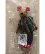 Eco Toys Playable Art 2000 Handmade Maxwell Mouse 9 inch stuffed Toy RARE - $38.69