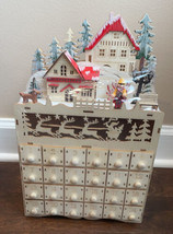 Beautiful Wood Martha Stewart Christmas DIY Paint Advent Calendar  Led F... - £71.69 GBP