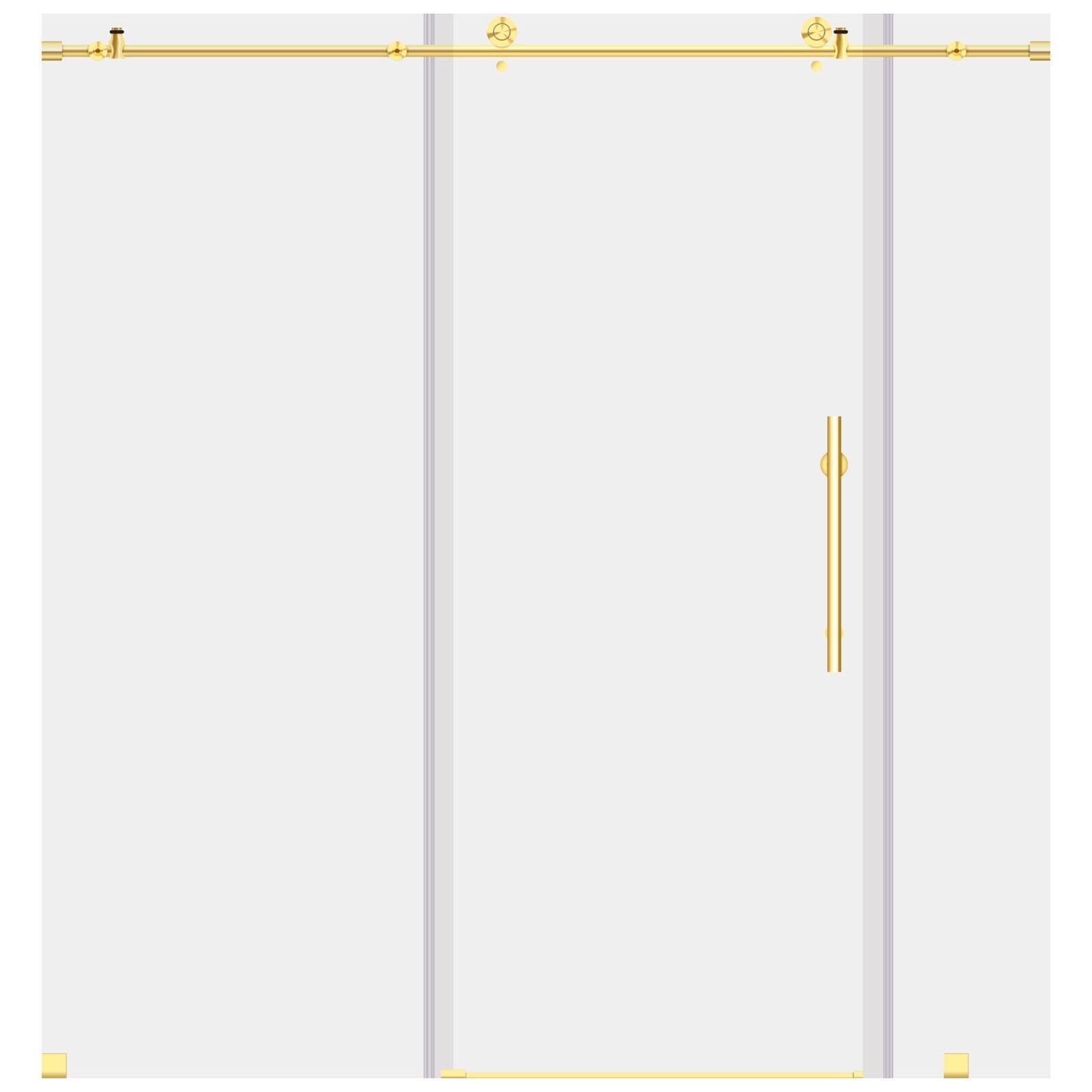 Primary image for 68-72"Wx76"H Frameless Sliding Shower Door ULTRA-C Gold by LessCare