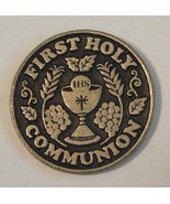 Religious pocket medal coin First Communion scripture John 6:35 bread of... - £3.99 GBP