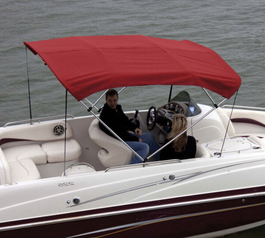 Shademate OV80490AE Red Bimini Top Sunbrella Skin Only-2 Bow-54-60”Wx5’6... - $256.29