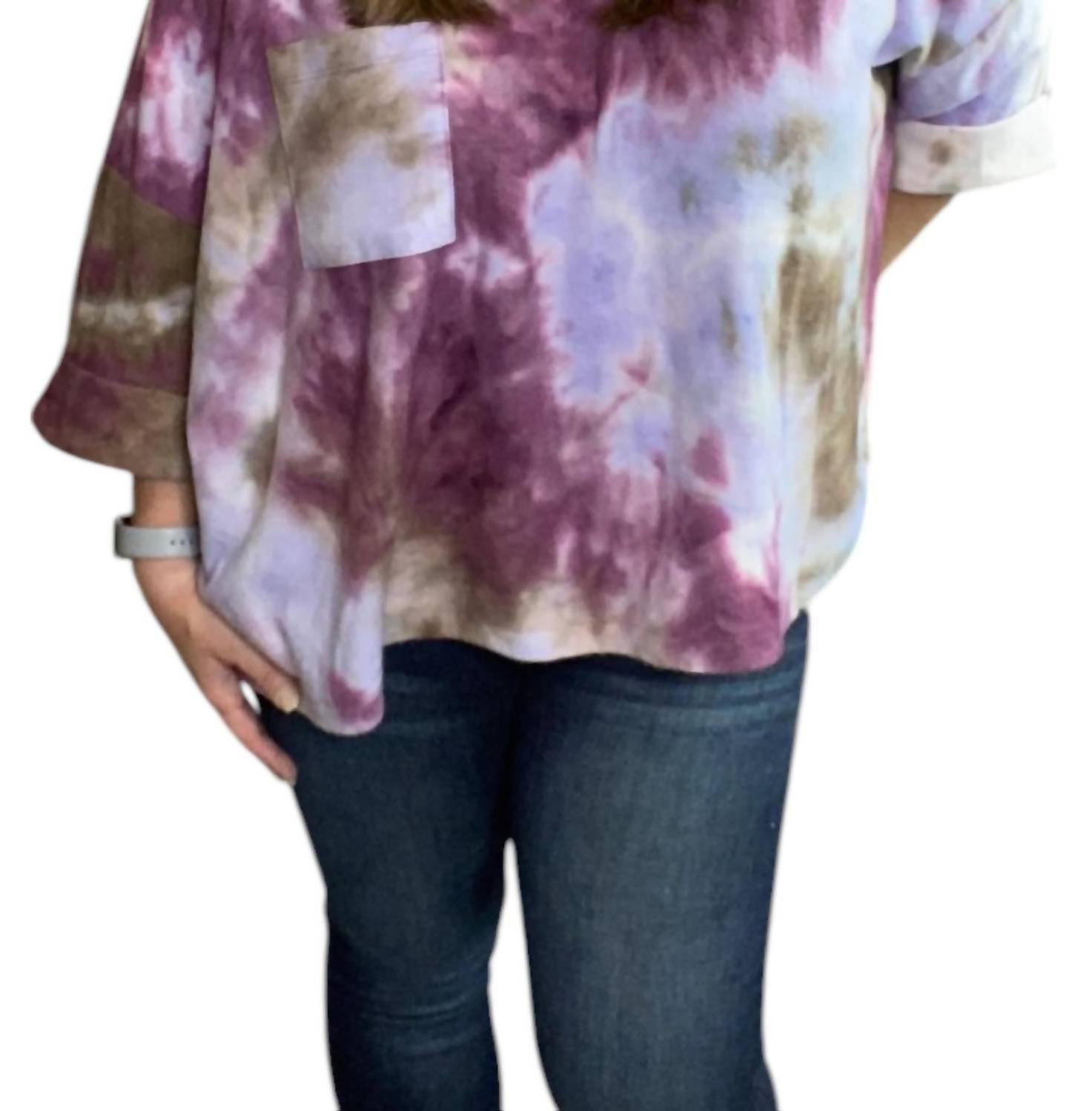 Honeyme boxy top Purple - $31.00