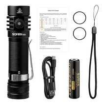  Rechargeable Flashlight Sofirn SC18 USB -C 1800Lm EDC Torch TIR Optics ... - $27.27