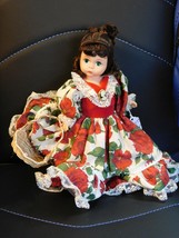 Madame Alexander Scarlett w/ Red Floral Dress &amp; Basket Gone With the Wind - £14.15 GBP