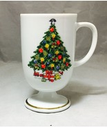 Christmas Tree pedestal porcelain  mug Mount Clemens Pottery made in Jap... - £5.42 GBP