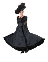 Women&#39;s Victorian Titanic Dress Large Black - £261.75 GBP+