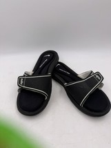 Nike Womens Black White Comfort Slides size 9 Slip On Adjustable Strap - £14.70 GBP