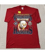 Vtg Texas Rangers T Shirt  1996 Western Division Champions 44 Chest Jerzees - $835.12 MXN